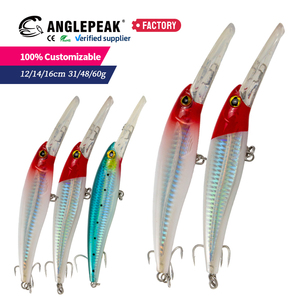 Leurre Artificiel Dur <span class=keywords><strong>pour</strong></span> Pêche en Mer 120mm 140mm 160mm 200mm, Leurre Minnow Flottant en ABS <span class=keywords><strong>pour</strong></span> Bar - Product Image 2