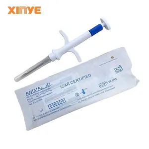 FDX-B 134.2khz RFID ID hewan Tag kaca anjing kucing Syringe Transponder Chip mikro implan injektor mikrochipsc Tag RFID hewan peliharaan