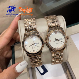 Longnes Luxury Ladies Quartz <b>Watch</b> Trendy Design Waterproof Stainless Steel IP Gold Two Tone Ronda Chronograph Trendy Name BV - Product Image 4