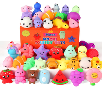 Mini Mochi Animal Squishy Fidget Toy 30 pièces Assortiment Aléatoire Jouet Sensoriel Doux Récompense Scolaire & Cadeau de Fête
