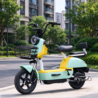 Scooter électrique à deux places pas cher d'usine avec panier avant, vélo électrique pour les trajets urbains pour adultes
