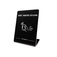 NFC en plastique personnalisé QR Code NT 213/216 NFC Rfid Menu Stand sur la table