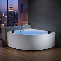 Rokbath WB-5043 baignoire de massage d'angle de luxe 1500*1500mm pour deux personnes avec éclairage décoratif