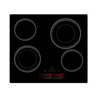 Table de cuisson à induction électrique 8400W 5 brûleurs en verre avec commande tactile intégrée portable pour un usage domestique