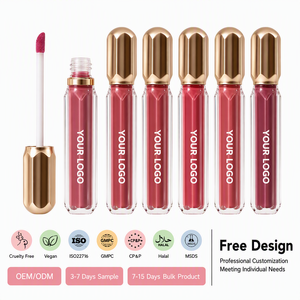 Rossetto Liquido Lucido Private Label, Produttore OEM, Fornitore di Trucco con Formula Personalizzata ODM, Fabbrica di Bellezza Professionale per Logo Personalizzato <span class=keywords><strong>e</strong></span> Ordini all'Ingrosso - Product Image 1