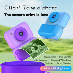 Nouvel appareil <span class=keywords><strong>photo</strong></span> numérique portable HD pour enfants, avec impression instantanée sur <span class=keywords><strong>papier</strong></span> couleur, écran 2,4 pouces et carte TF, idéal pour l'impression transfrontalière - Product Image 2