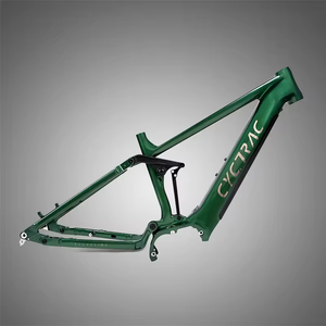 Cadre de vélo électrique tout suspendu EM6 29 pouces AL7005 pour VTT, moteur central Bafang, débattement 140 mm, Boost 12x148, vente en gros OEM - Product Image 1