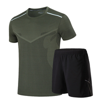 Ensemble Sportif Homme : T-shirt Manches Courtes et Short de Sport pour Course, Football, Basketball