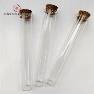 Tabung kaca vial dengan gabus 20mm * 120mm