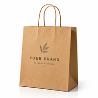 Sacs de shopping en papier kraft personnalisés avec poignées, recyclables, imprimés, pour cadeaux, chaussures, vêtements, emballages avec logo