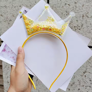 Accesorio transparente para el cabello Shaker Girls con Big Star Crown <span class=keywords><strong>Diadema</strong></span> para niños con lentejuelas brillantes - Product Image 4