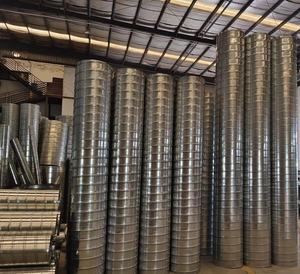 金属製エアダクト丸型換気パイプ亜鉛メッキ鋼管パイプライン大型厨房の調理煙の浄化に使用 - Product Image 3