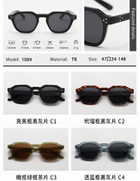 Lunettes de soleil rondes classiques rétro populaires 1004 avec rivets, unisexe, légères, verres polarisés TAC, fournisseur d'usine, logo personnalisé