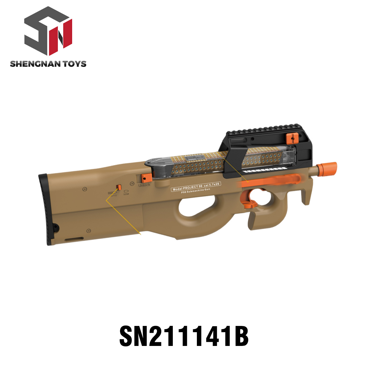 P90 Model Electric Submachine Gun Toy - Fun & Safety