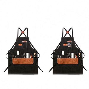 Tabliers de travail en jean sans manches, lavables et réutilisables, avec poches, pour mécaniciens et coiffeurs, durables, pour le commerce extérieur, vente en gros - Product Image 2