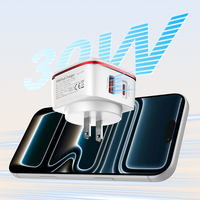 Cargador LDNIO A2405C al por Mayor con Logotipo Personalizado, 30W PD QC, Carga Rápida, Doble Puerto USB C y USB A, Enchufe de Pared para Viajes Internacionales
