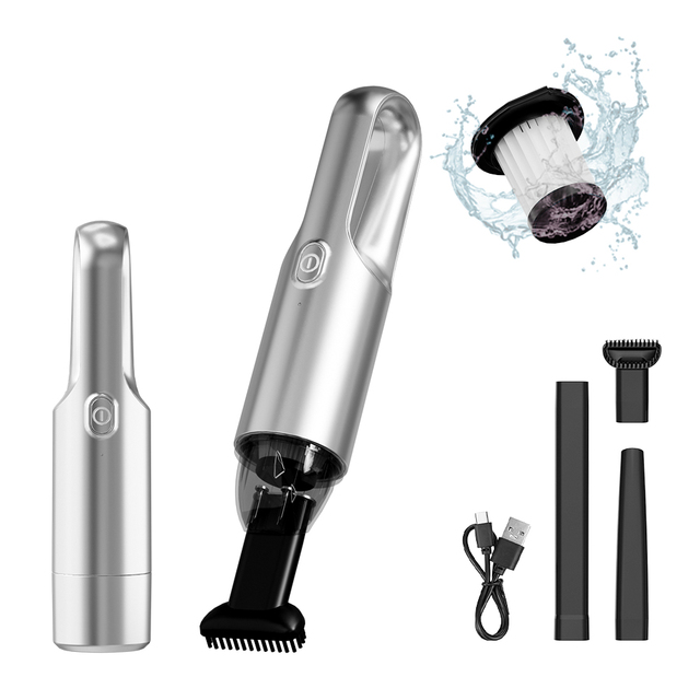 Portable Cordless Mini Handheld HEPA Filter Vacuum Cleaner Strong Suction Lightweight Rechargeable 4000mAh Battery for Car RV