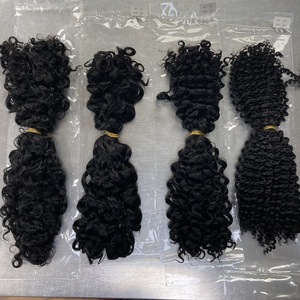 Capelli Umani Ricci Birmani Grezzi in Bulk per Donne Nere, Senza Trama, per Intrecciare ed Estendere con Crochet, 100% Capelli Vergini in Ciocche - Product Image 1