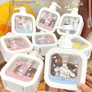 Flacone Vuoto in Plastica a Pressione con Grande Capacità, Design a Cuore da Ragazza Cartone Animato, per Shampoo, Igienizzante Mani, Sapone Liquido, Lozione - Product Image 1