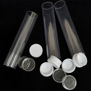 150mm uzunluk en kaliteli sert şeffaf silindir plastik tüp şeffaf plastik silindir tüp ambalaj kapaklı konteyner - Product Image 6