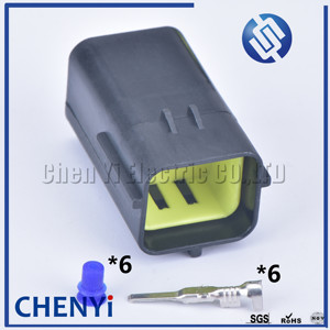 6 pin cách nữ hoặc nam không thấm nước dây nối cắm xe tự động niêm phong xe tải ổ cắm 174264-2 174262-2 - Product Image 6