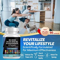 Capsules d'herbes antioxydantes OEM Sea Moss 900mg, complément NAD, régénérateur cellulaire liquide au resvératrol