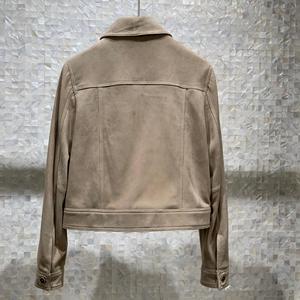 Veste en cuir véritable pour femme, en daim de mouton véritable, style vintage, veste courte pour femme - Product Image 3