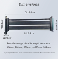 Câble d'extension GPU PCIe 4.0 X16 32 Gbit/s haute vitesse, coudé à 90 degrés, blindé, à âme en cuivre, montage vertical pour serveur ITX