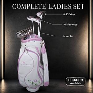 Ensemble complet de clubs de <span class=keywords><strong>golf</strong></span> pour femmes, comprenant un driver en titane, des fers à cavité en acier inoxydable et un putter, pour la vente en gros avec logo personnalisé - Product Image 3