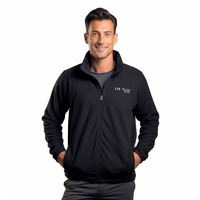 Veste en molleton micropolaire de haute qualité pour hommes, veste d'hiver lourde à fermeture éclair personnalisée