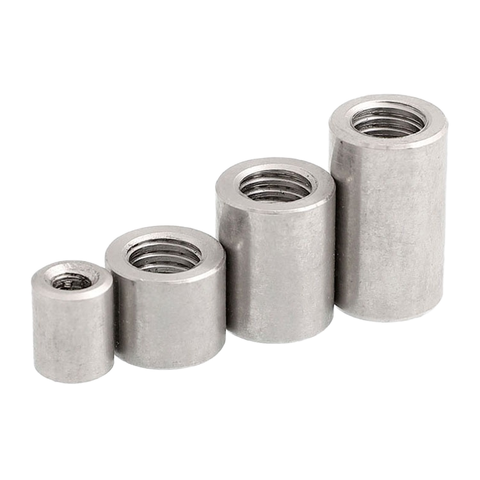 Polished Stainless Steel AL6063 Threaded Sleeve Bar Stud Rod Coupling Nut for Water Treatment