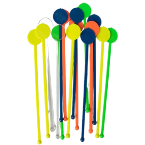 Thực Phẩm Cấp 18.5Cm Nước Trái Cây Trà Cà Phê Đồ Uống Uống Swizzle Sticks Trắng Đen Vàng Rõ Ràng Đầy Màu Sắc Nhựa Thanh Đảng Khuấy - Product Image 1