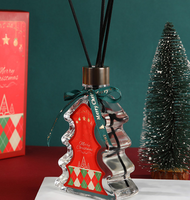 Diffuseur de parfum créatif pour Noël, sans flamme, en forme de sapin, coffret cadeau, décoration d'ambiance de Noël pour la maison, diffuseur à bâtonnets pour un air frais