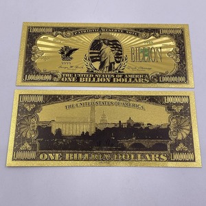 Nicro - Billetes de Dólar Estadounidense con Recubrimiento de Lámina Dorada, Accesorios para Fotos, Películas, Fiestas, Colección, Dinero de Juguete de Plástico de Alta Calidad - Product Image 3