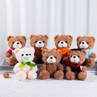 Ours en peluche super doux en coton PP, vêtu d'un t-shirt, d'un nœud papillon ou d'un polo, personnalisable avec logo d'ours en peluche, parfait