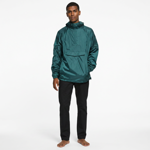 Windbreaker Jacket Custom Front Logo Hooded Lightweight Waterproof <b>Canvas</b> Stand Collar Men's Polyester Casual Sports - Product Image 1