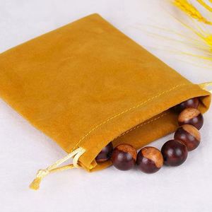 Custom Watch Coin Cosmetic Packaging Birthday Velvet <b>Drawstring</b> Color Small Jewelry Bag With Flowers - Product Image 3