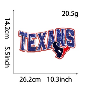 Parches de PVC con Lentejuelas Brillantes del Logotipo del Equipo de la NFL Bulldogs, con Adhesivo y Listos para Planchar en Ropa y Gorras - Product Image 6