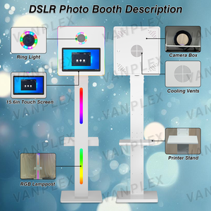 Cabina <span class=keywords><strong>de</strong></span> Fotos Selfie DSLR <span class=keywords><strong>de</strong></span> 15.6 Pulgadas | Pantalla Táctil Interactiva + <span class=keywords><strong>Cuerpo</strong></span> Metálico <span class=keywords><strong>de</strong></span> Avión | Logotipo Gratuito + Envío Global Seguro - Product Image 2