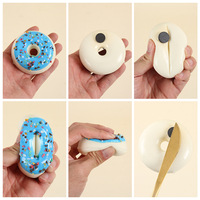 Donuts artificiels en sucre PU, échantillons de décoration amusants pour pâtisseries, ornements pour arbre de Noël