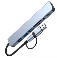 Grosir adaptor USB-C Multiport Hub USB 3.0 stasiun Dok Port Hub USB tipe-c