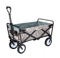 Chariot pliable en acier robuste pour la plage, le camping, le pique-nique, le sable et l'extérieur