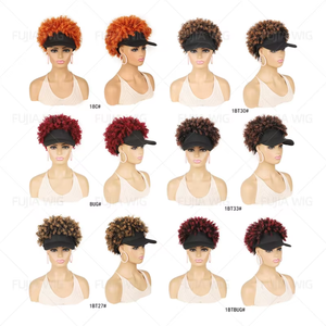de haute qualité Perruque Premium Matte Fibre haute température Moelleux Maïs <span class=keywords><strong>Soie</strong></span> Boucles Casquette de baseball pour les femmes - Product Image 5