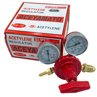 Régulateur de pression de gaz acétylène en laiton rouge, à une seule étape, pour pièces de soudage, vente en gros directe usine Chine