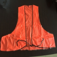 Vente en gros de gilet de sécurité en PVC orange de style simple pour adultes gilet de chasse de taille XL gilet de sécurité industriel en plastique