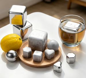 Accesorios de Bar Modernos y Ecológicos Más Vendidos, Mini Cubitos de Hielo Reutilizables de Acero Inoxidable, Pinzas para Enfriar Vino, <span class=keywords><strong>Whisky</strong></span> y <span class=keywords><strong>Cola</strong></span> - Product Image 2