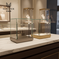 Vitrina de Sobremesa Moderna MASTER con Cerradura para Joyería, de Vidrio, 42*42*48cm, Exhibición Completamente Transparente