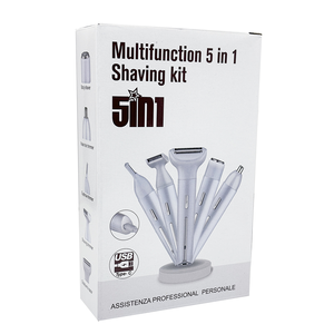 Tondeuse 5-en-1 pour <span class=keywords><strong>femme</strong></span> : rasoir bikini, visage, <span class=keywords><strong>nez</strong></span>, sourcils, utilisation humide et sèche, recharge USB, kit de toilettage corporel pour <span class=keywords><strong>femme</strong></span> - Product Image 6