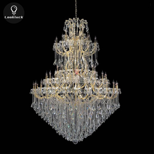 Lampadario floreale di cristallo moderno di lusso nuovo Design personalizzato per soggiorno Villa Hotel lampadari luci a sospensione - Product Image 5