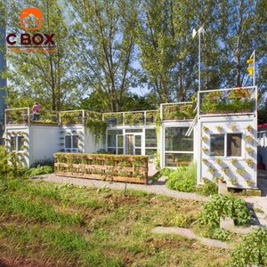 Cbox Eco-Friendly Modern Office Prefab Flat Pack Store Sandwich Panel Modular Restaurant Bar Cafe Library Container House - Product Image 1